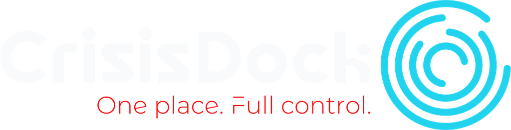 CrisisDock — One place. Full control. Crisis management software logo